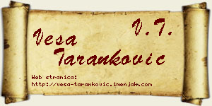 Vesa Taranković vizit kartica